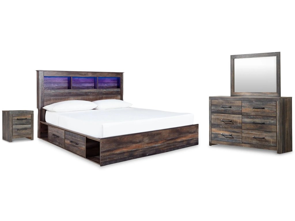 Drystan King Panel Storage Bed, Dresser, Mirror and Nightstand - main image
