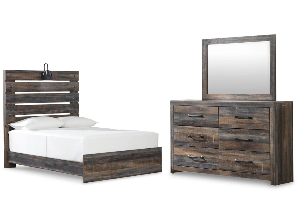 Drystan Full Panel Bed, Dresser and Mirror - main image