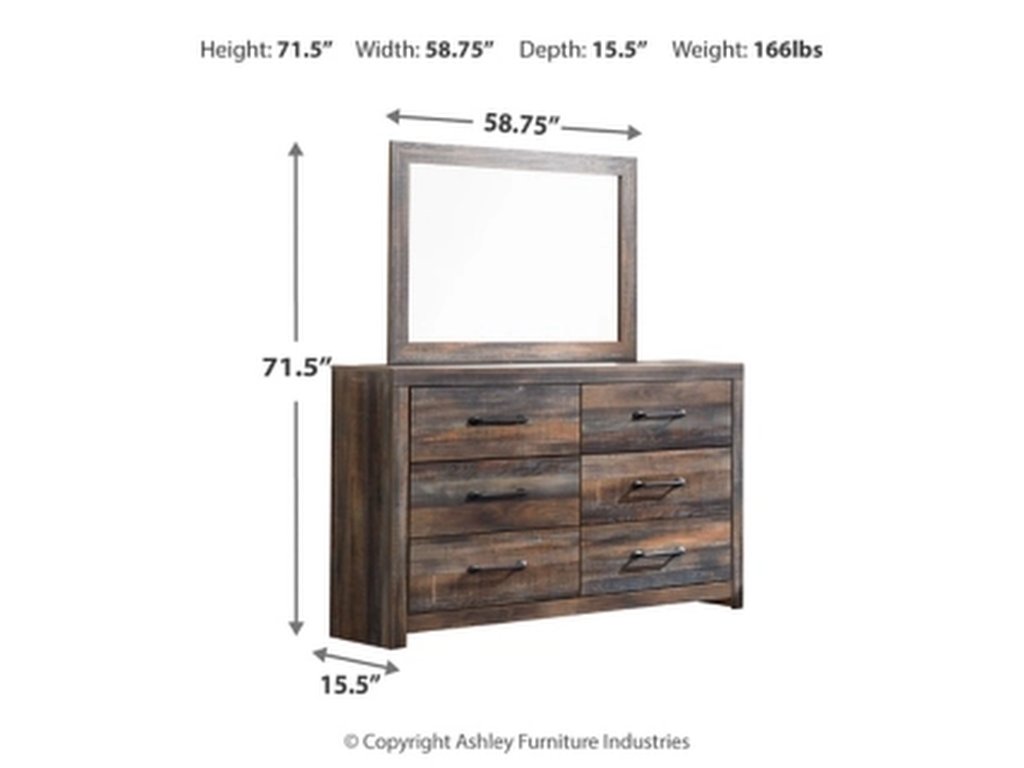 Drystan Queen Panel Storage Bed, Dresser, Mirror, Chest and Nightstand - image 3