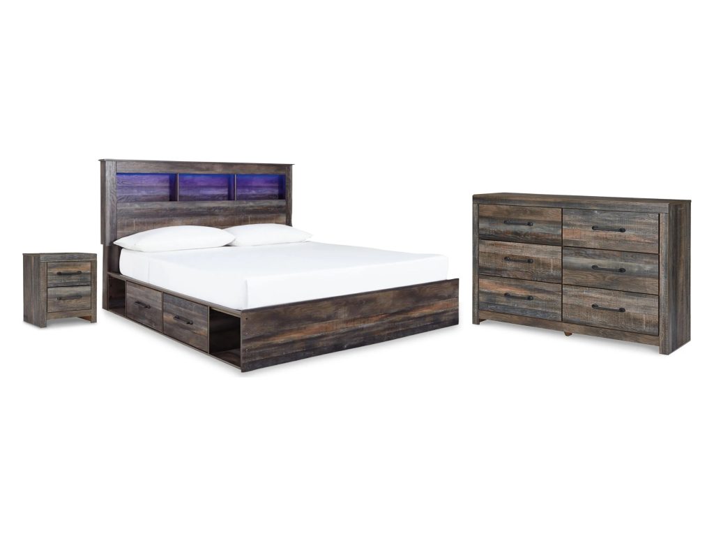 Drystan King Bookcase Storage Bed, Dresser and Nightstand - main image