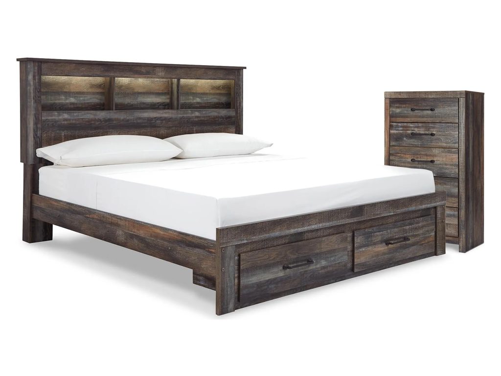Drystan King Bookcase Storage Bed and Chest - main image