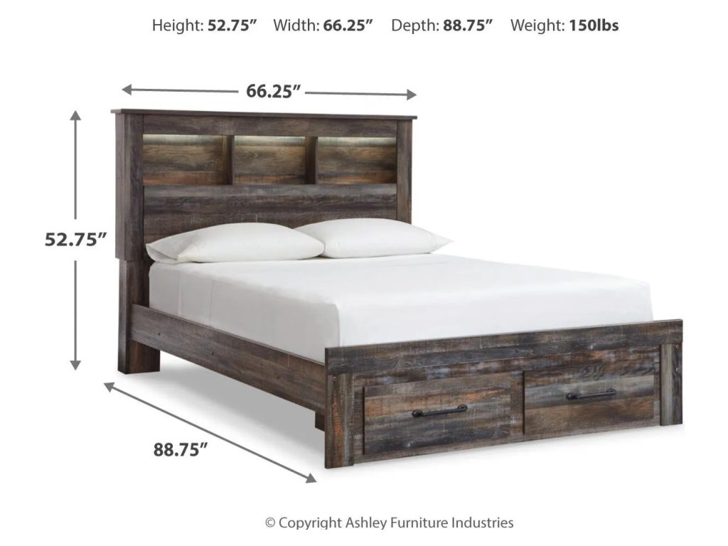 Drystan Queen Bookcase Storage Bed, Dresser and Mirror - image 5