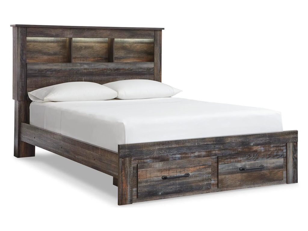 Drystan Queen Bookcase Storage Bed, Dresser and Mirror - image 4