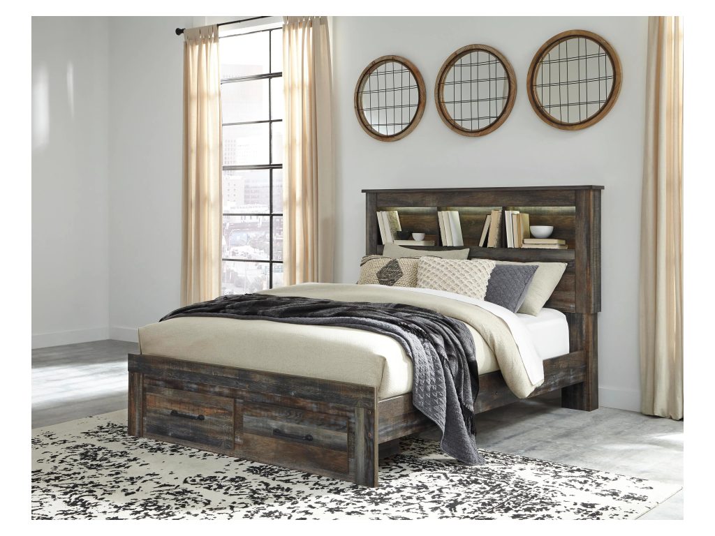 Drystan Queen Bookcase Storage Bed, Dresser and Mirror - image 7