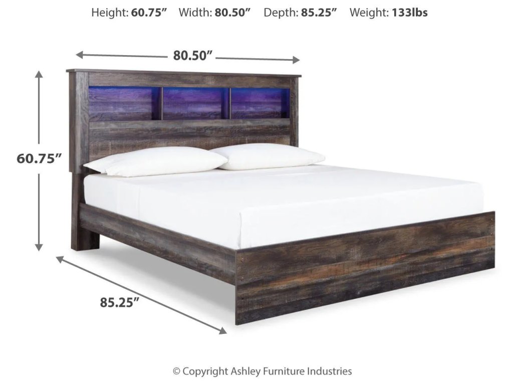 Drystan King Panel Bed, Dresser, Mirror and 2 Nightstands - image 5