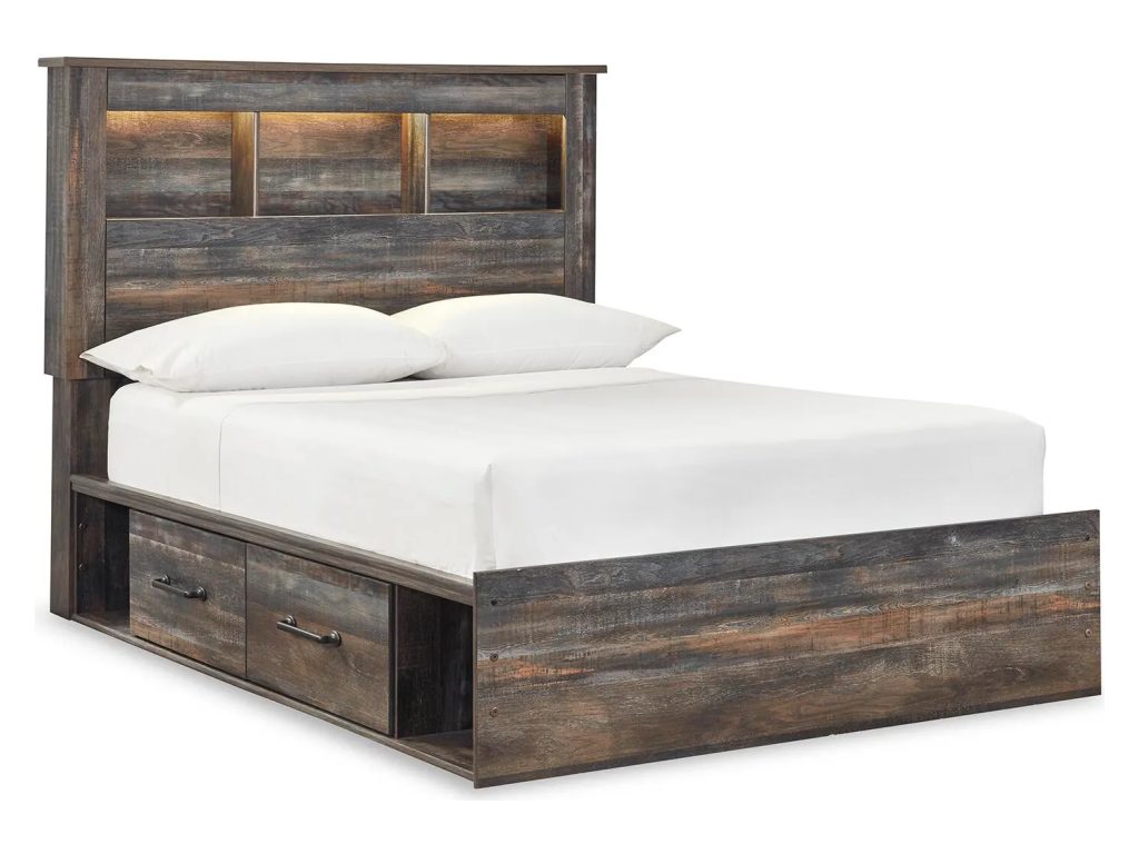 Drystan Full Bookcase Storage Bed, Dresser, Mirror and 2 Nightstands - image 2