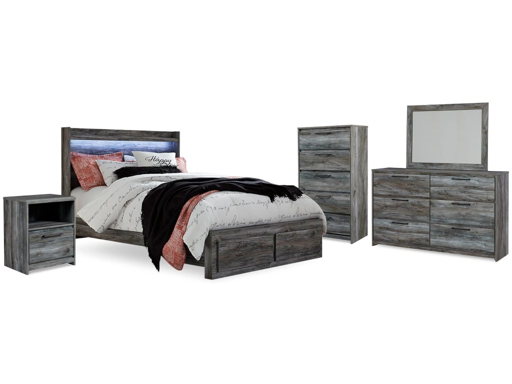 Baystorm Queen Panel Storage Bed, Dresser, Mirror, Chest and Nightstand - main image