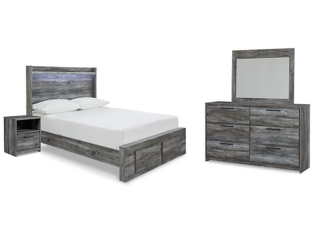 Baystorm Full Storage Bed, Dresser, Mirror and Nightstand - main image