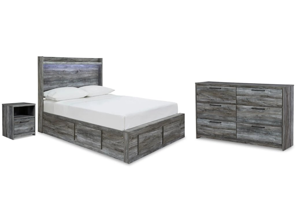 Baystorm Full Panel Storage Bed, Dresser and Nightstand - main image
