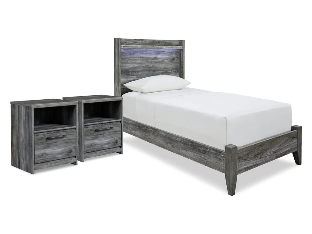 Baystorm Twin Panel Bed and 2 Nightstands - main image