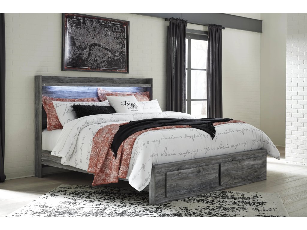 Baystorm King Panel Storage Bed, Chest and 2 Nightstands - image 14