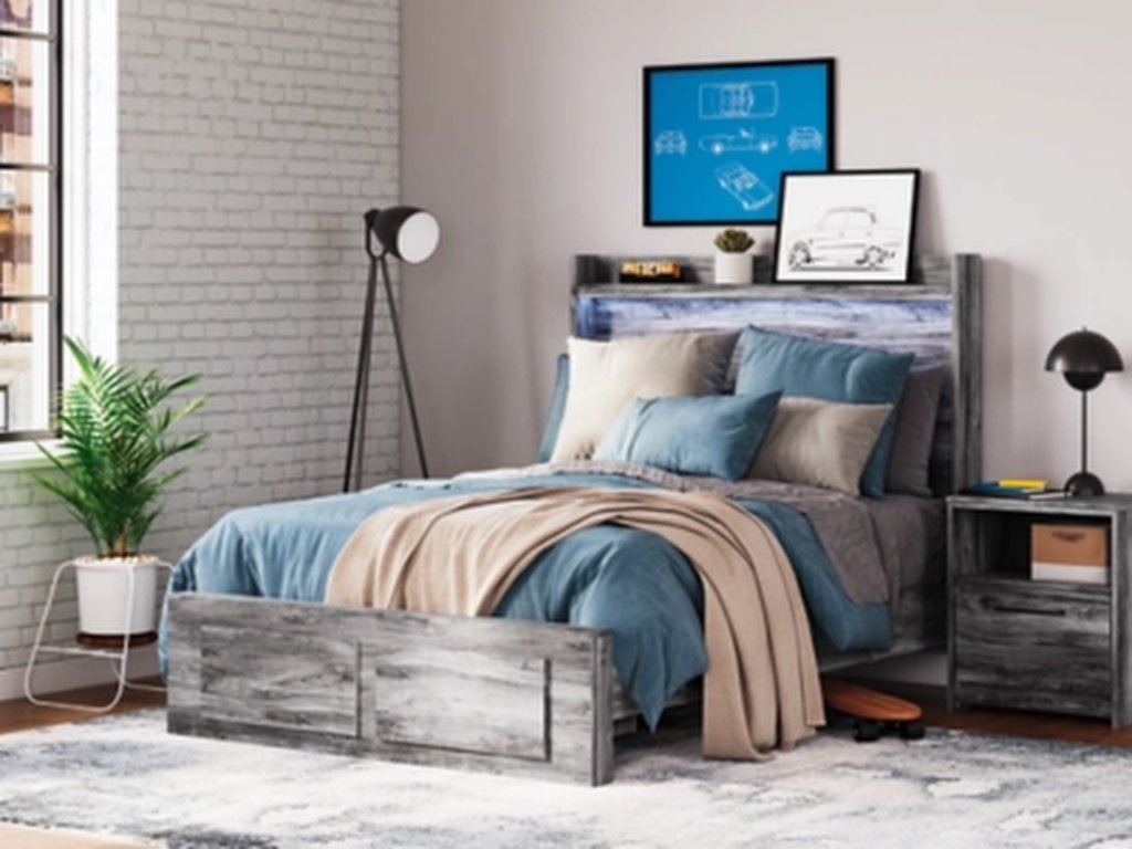 Baystorm Full Panel Storage Bed and Nightstand - image 8