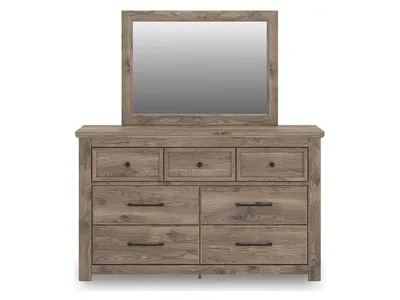 Rusticott King Poster Bed, Dresser, Mirror and Nightstand - Alternative View