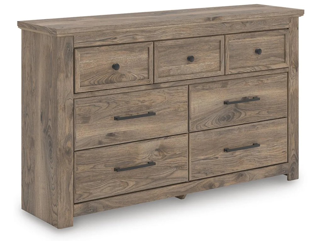 Rusticott Queen Panel Bed, Dresser and Nightstand - image 2