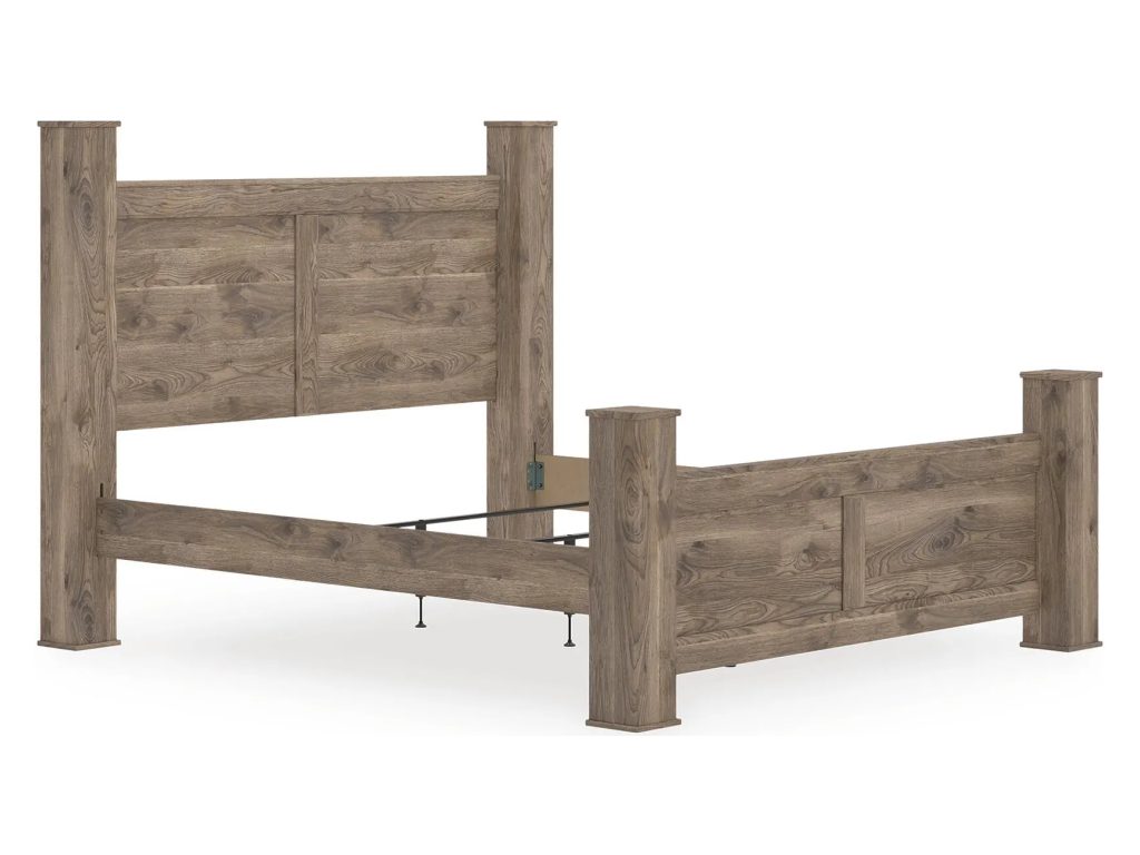 Rusticott King Poster Bed, Dresser, Mirror and Nightstand - image 10