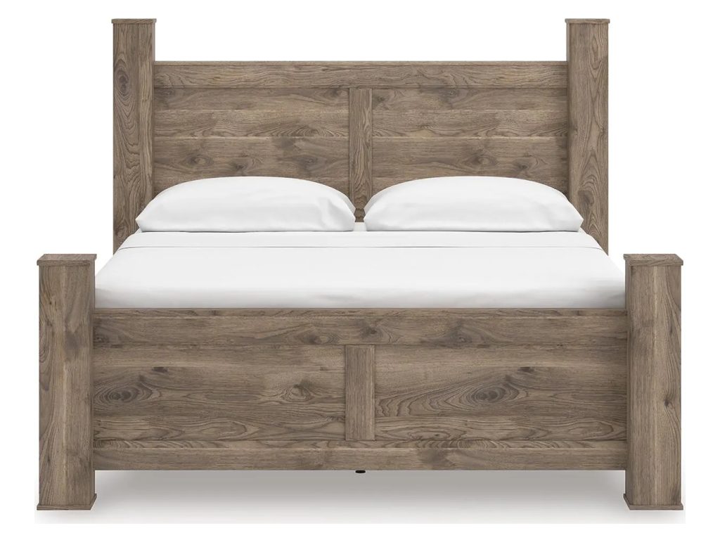 Rusticott King Poster Bed, Dresser, Mirror and Nightstand - image 8