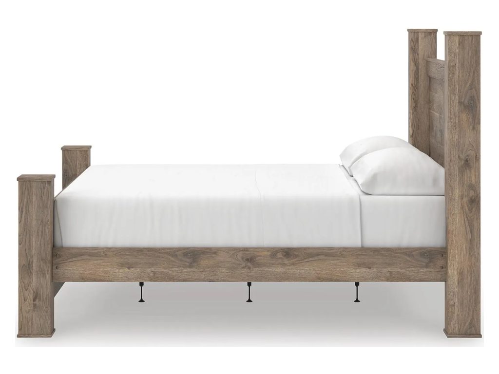 Rusticott King Poster Bed, Dresser, Mirror and Nightstand - image 13