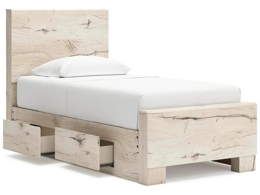 Lawroy Twin Panel Bed with Storage and Nightstand - image 3