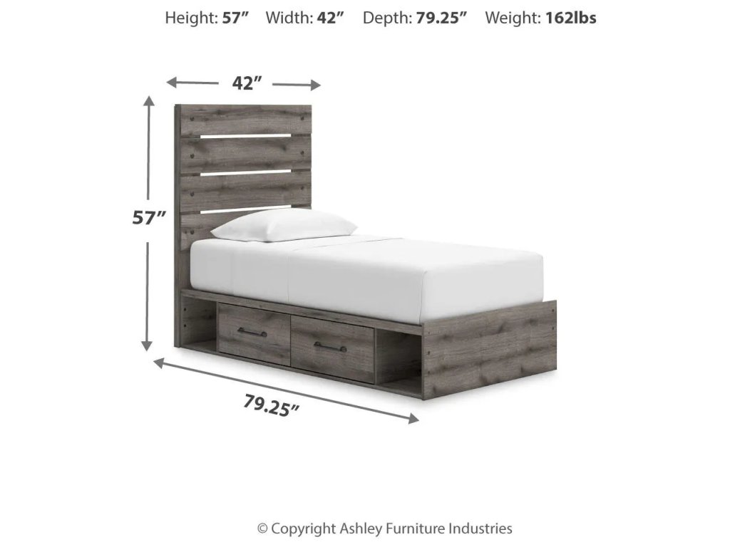 Graystorm Twin Panel Storage Bed - image 3