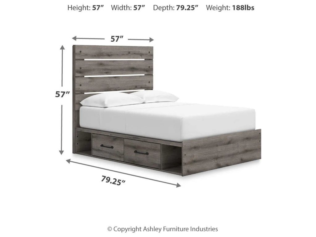 Graystorm Full Panel Storage Bed - image 3