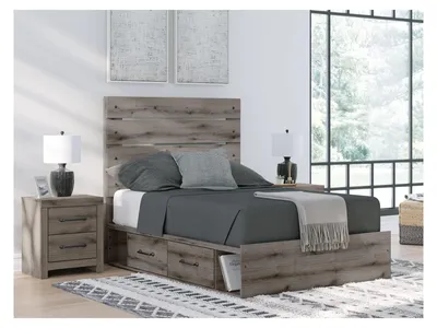 Graystorm Full Panel Bed with Storage - Alternative View