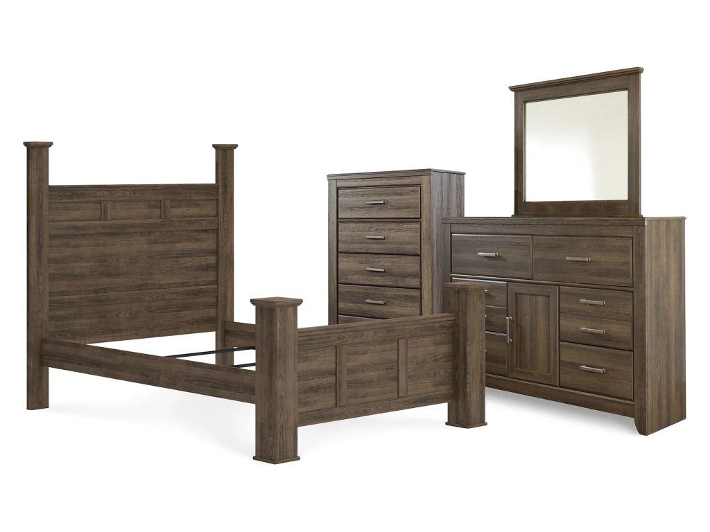 Juararo Queen Poster Bed, Dresser and Mirror - main image