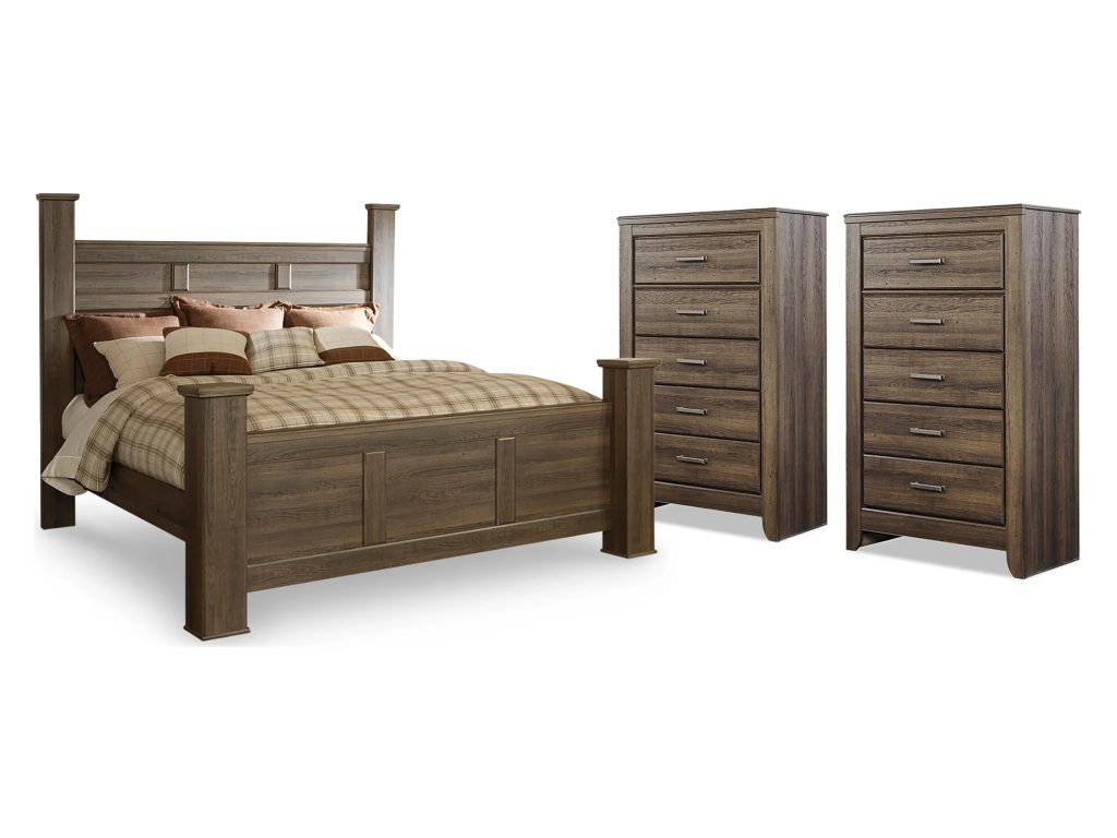 Juararo King Poster Bed and 2 Chests - main image