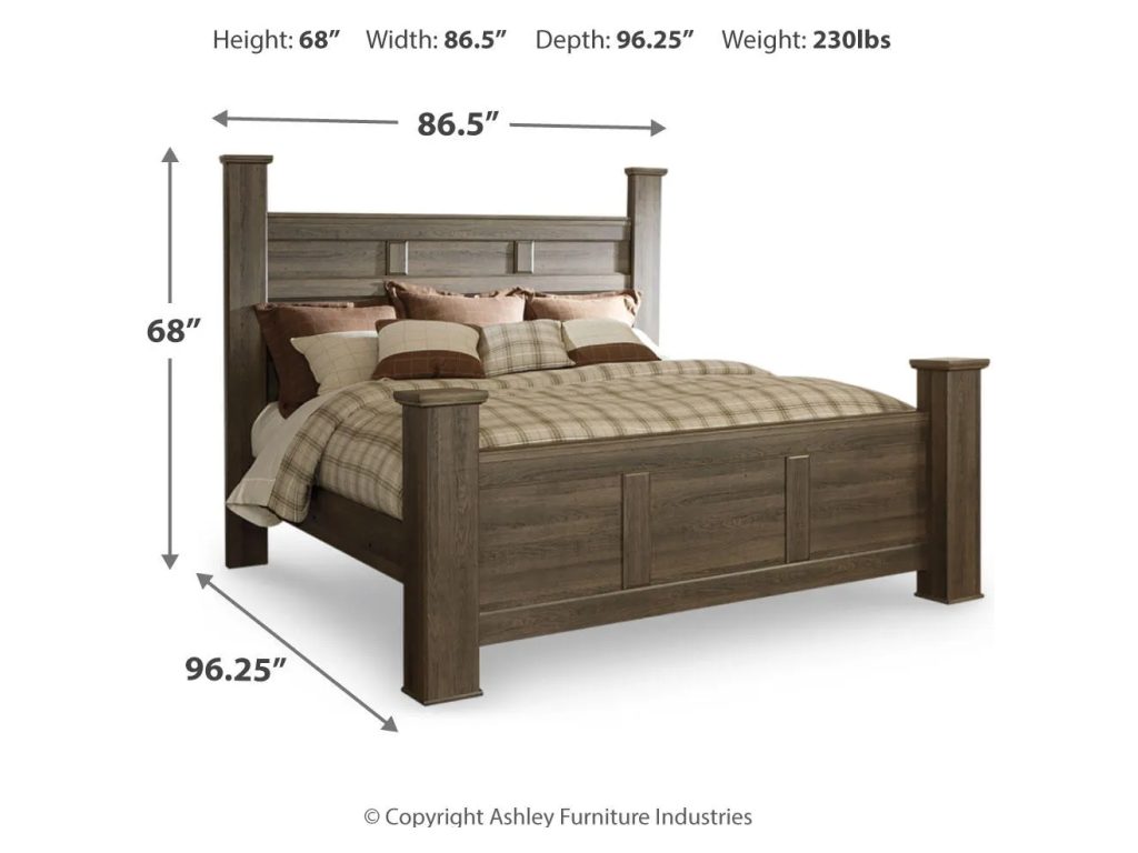 Juararo California King Poster Bed, Dresser and 2 Nightstands - image 3