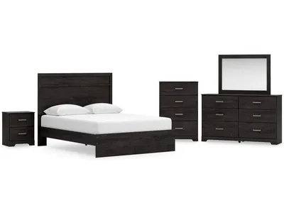 Belachime Queen Panel Bed, Dresser, Mirror, Chest and Nightstand