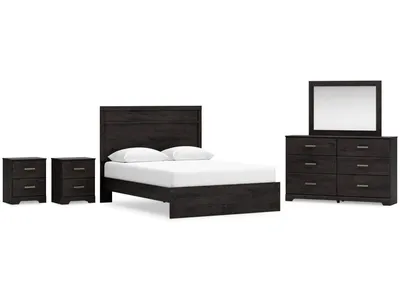 Belachime Queen Panel Bed, Dresser, Mirror and 2 Nightstands
