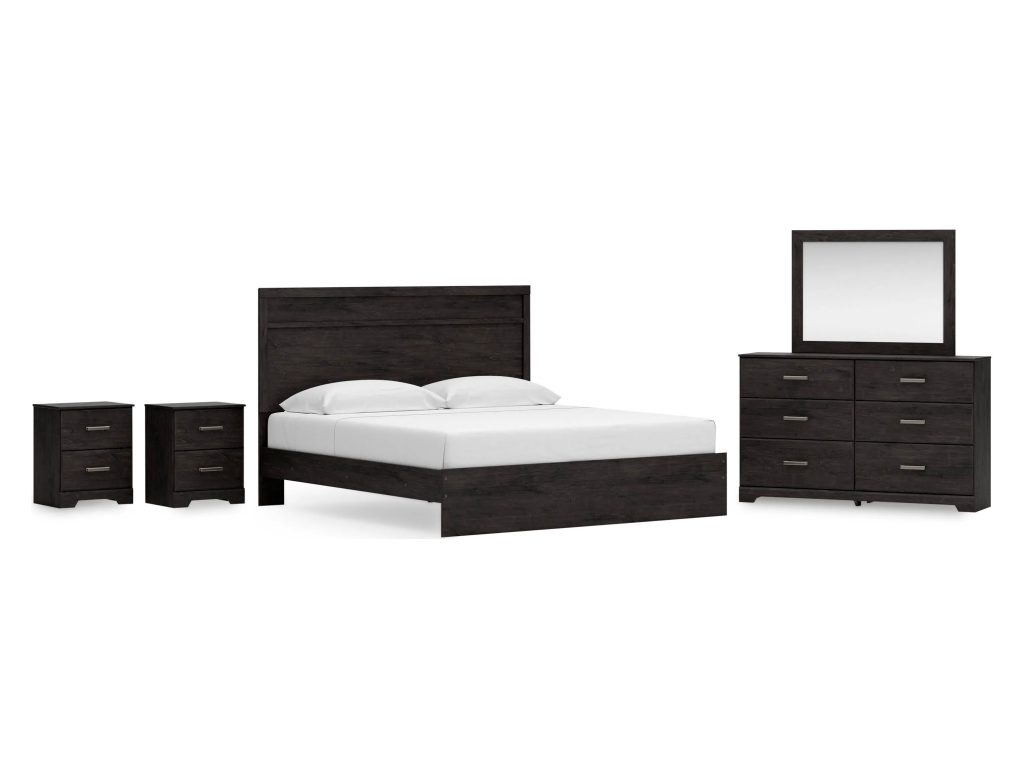 Belachime King Panel Bed, Dresser Mirror and 2 Nightstands - main image