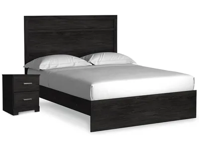 Belachime Queen Panel Bed and Nightstand