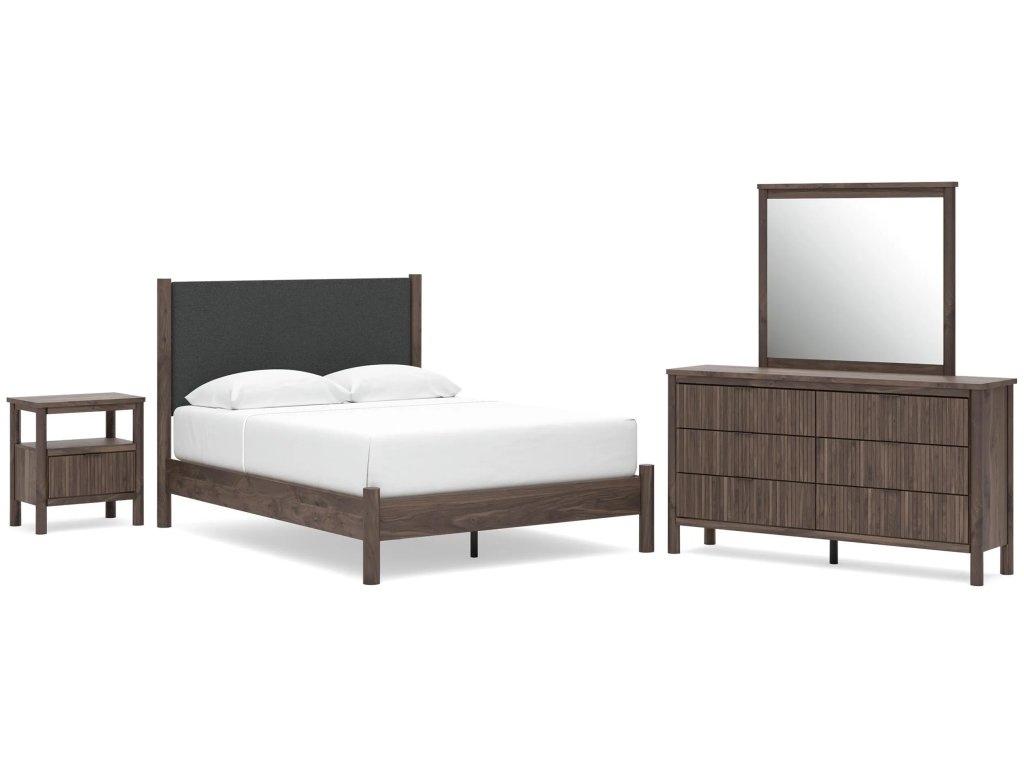 Pamytta Queen Panel Bed, Dresser, Mirror and Nightstand - main image