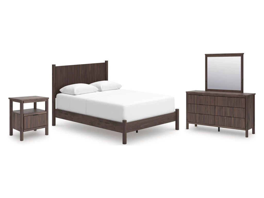 Pamytta Queen Panel Bed, Dresser, Mirror and Nightstand - main image