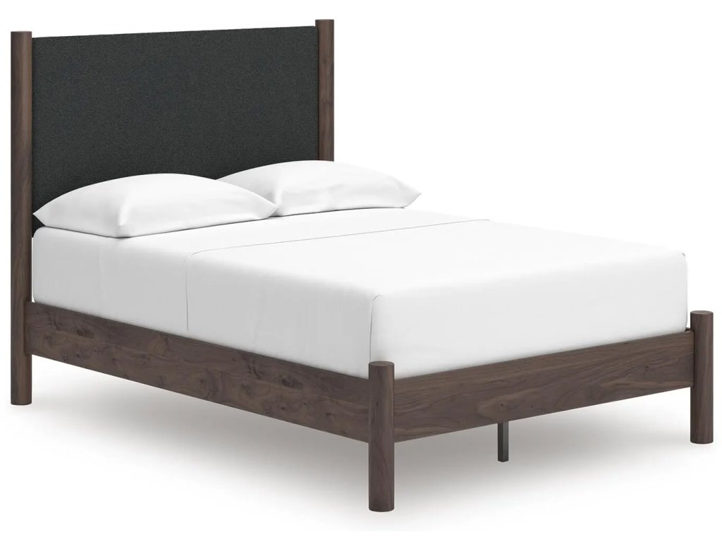 Pamytta Full Upholstered Platform Bed, Dresser and Mirror - image 9