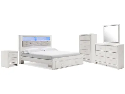 Altyra King Storage Bed, Dresser, Mirror, Chest and Nightstand