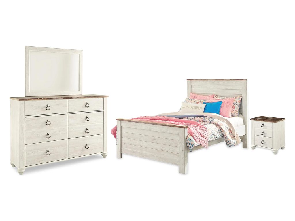 Willowton Full Panel Bed, Dresser, Mirror, Chest and Nightstand - main image
