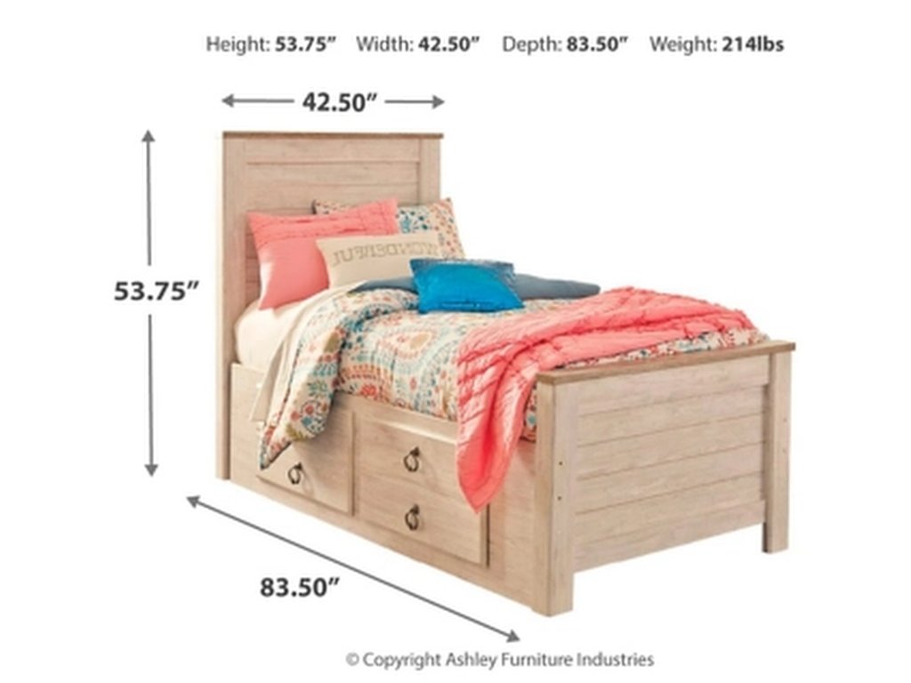 Willowton Twin Bed with Storage, Dresser, Mirror, Chest and Nightstand - image 6