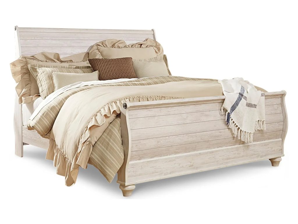 Willowton King Sleigh Bed and Nightstand - image 1