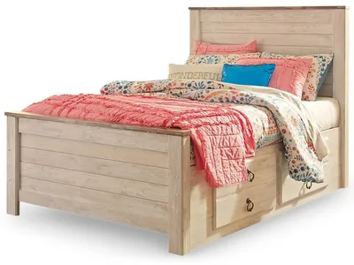 Willowton Full Panel Bed with Storage and Nightstand