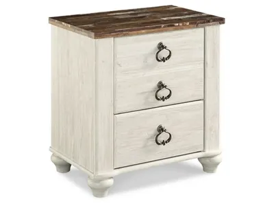 Willowton Full Panel Bed with Storage and Nightstand - Alternative View