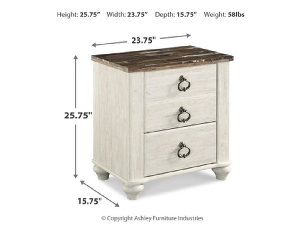 Willowton Queen Sleigh Bed and Nightstand - image 4