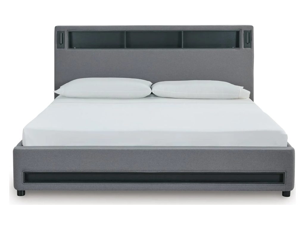 Finigale King Upholstered Bed with Wireless Audio - image 6
