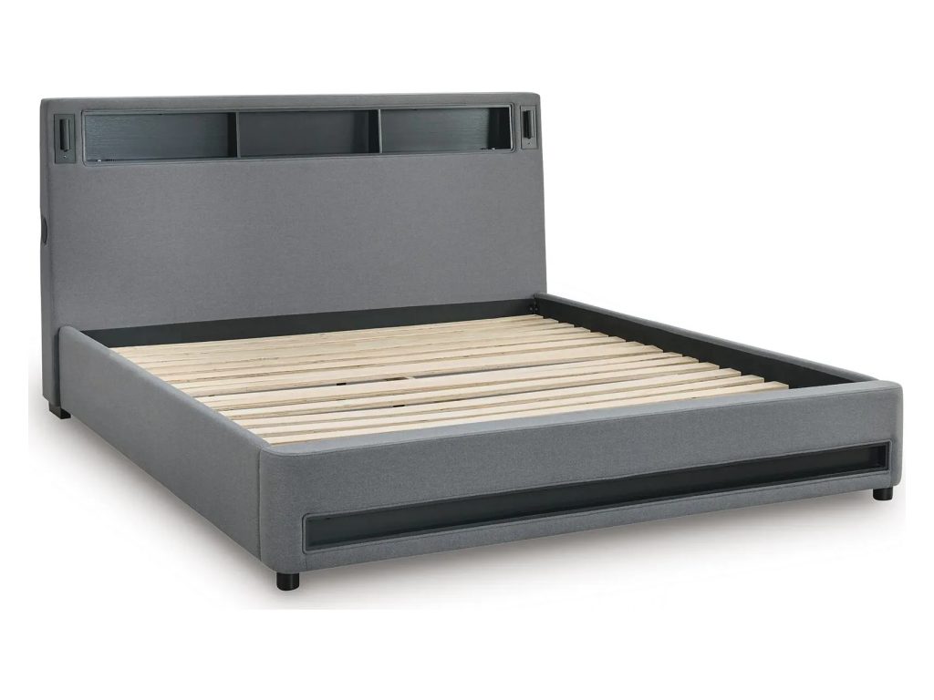 Finigale King Upholstered Bed with Wireless Audio - image 4