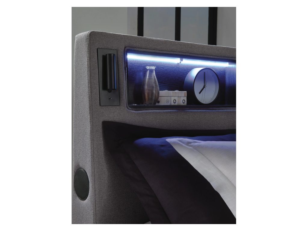 Finigale King Upholstered Bed with Wireless Audio - image 14