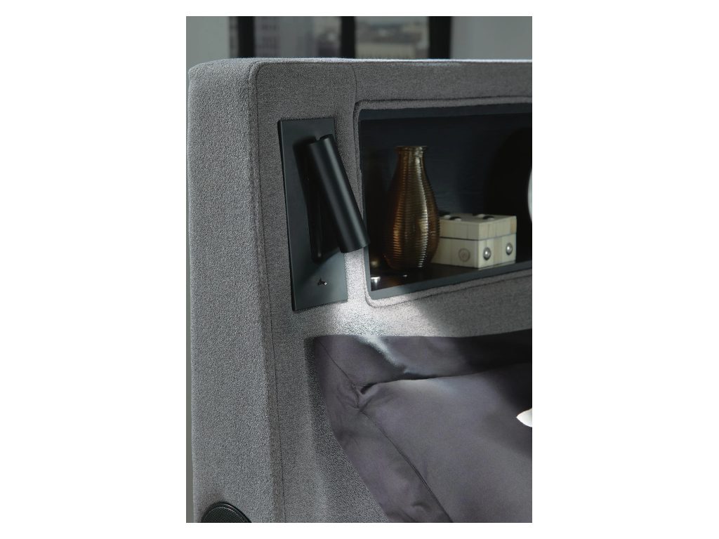 Finigale King Upholstered Bed with Wireless Audio - image 16