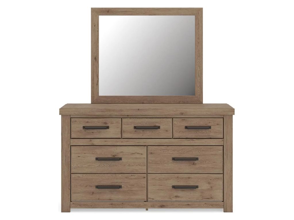 Oliandon Queen Panel Bed, Dresser and Mirror - image 1