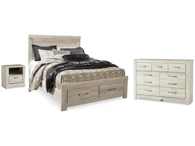 Bellaby Queen Panel Storage Bed, Dresser and Nightstand