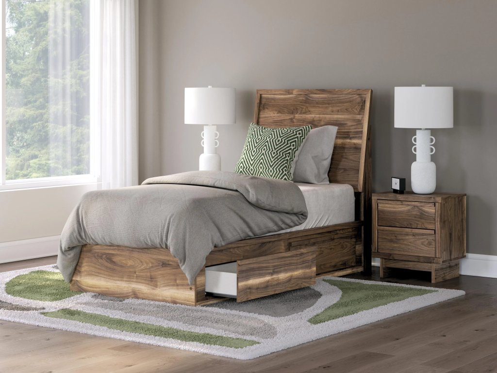 Chirason Twin Panel Bed with Storage, Dresser and Mirror - image 16