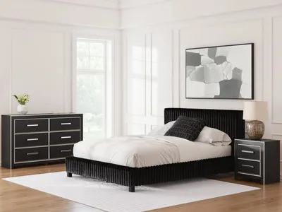 Zuraleus Queen Upholstered Bed, Dresser and Nightstand - Alternative View